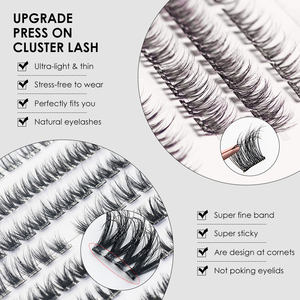 7-15 ngày dài kéo dài nâu Faux Mink lông mi mở rộng tự dính Báo Chí trên cụm lông mi thuần chay cá nhân không có keo Lash - Product Image 5