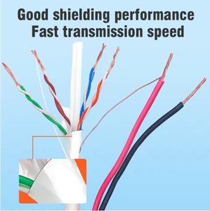 Câble réseau blindé haute vitesse CAT 6 <span class=keywords><strong>pour</strong></span> intérieur/extérieur, câble <span class=keywords><strong>Internet</strong></span> <span class=keywords><strong>RJ45</strong></span> CAT5E FTP avec alimentation - Product Image 5