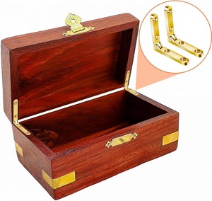 Modern Zinc Alloy Wooden Box Hinge with Gift Box Fixed Angle Support Chain Mini Hinge for Living Room & Hotel Use - Product Image 4