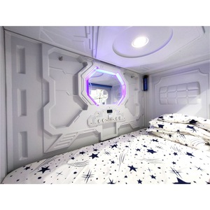 Giường tầng dạng khoang ngủ bằng kim loại cách âm hiện đại, chất liệu ABS, dùng cho phòng ngủ hoặc phòng khách, thích hợp cho căn hộ hoặc khách sạn - Product Image 5