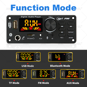 Placa decodificadora de MP3 <span class=keywords><strong>Bluetooth</strong></span> 5,0 DC 12V, reproductor de MP3 inalámbrico para coche, micrófono manos libres USB, grabación, TF, Radio FM, memoria de apagado - Product Image 5