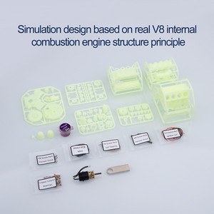 MAD <span class=keywords><strong>RC</strong></span> Mô Phỏng Đầy Đủ Động Cơ <span class=keywords><strong>V8</strong></span> Hỗ Trợ AX90104 SCX10 VS4-10 Capra Mô Hình Lắp Ráp Xe Hơi Pro/Ultra - Product Image 3