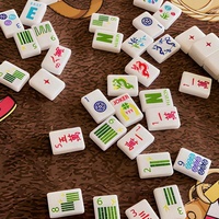 Tuiles de Mahjong américaines en acrylique monocouche - Motif bambou, qualité supérieure, en stock et prêtes pour une expédition rapide