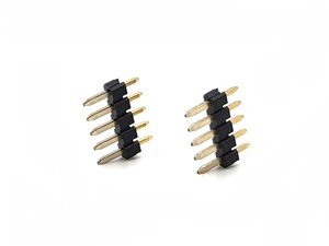 ขั้วต่อส่วนหัวของหมุดทองเหลืองขนาด2.54มม. หมุดไนล่อนแบบแถวเดียวตรง H2.5mm SQ0.64mm 1*5P - Product Image 2