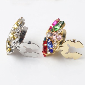 Clip sang trọng trên hiện có nút phụ kiện Sparkly <span class=keywords><strong>Rhinestone</strong></span> Khuy măng sét áo sơ mi không may nút - Product Image 1