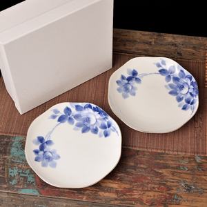 Juego de Vajilla de Porcelana China con Diseño de Rosa Azul Estilo Japonés, Plato para Sopa, Plato para Frutas, Plato Hondo, Apto para Lavavajillas, para Banquetes - Product Image 3