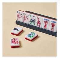 Jeu de Mahjong américain en acrylique de l'Université d'Oklahoma, directement de l'usine, avec tuiles, cartes Joker et tapis de Mahjong pour les fêtes et le divertissement à domicile