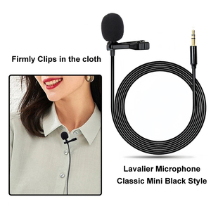 Classico 3.5MM cablato Mini nero Stype metallo Clip unidirezionale risvolto microfono Lavalier microfono per Smartphone, YouTube, podcast - Product Image 3