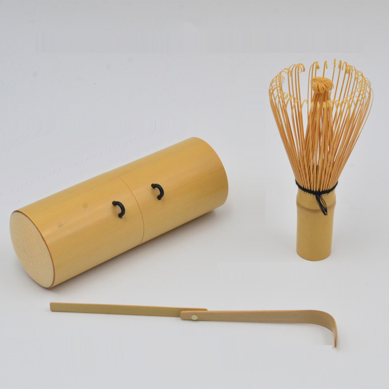 Natural Handmade Artisanal Bamboo Matcha Whisk Set for eco-friendly Japanese tea rituals