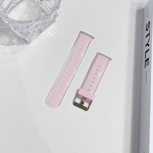 Tschick 20mm 22mm Jelly Sandwich Correa transparente TPU banda de repuesto para Samsung Galaxy Watch 42mm 46mm Active2 <span class=keywords><strong>Amazfit</strong></span> <span class=keywords><strong>GTS</strong></span> - Product Image 4