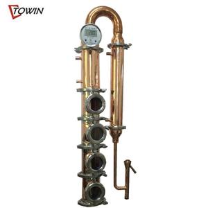 Alambic de distillation Towin 100L en acier inoxydable SUS304/cuivre rouge, type colonne, pour whisky et distillations artisanales - Product Image 3