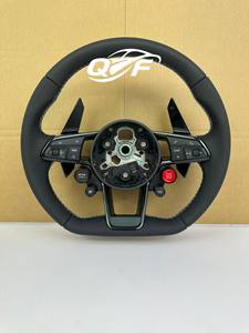 Volant de voiture en fibre de carbone noire et cuir personnalisable pour <span class=keywords><strong>Audi</strong></span> <span class=keywords><strong>Q</strong></span> C8 A1 A3 A4 A5 A6 A7 A8 B6 B7 B8 B9 C6 C7 TT R8 - Product Image 6