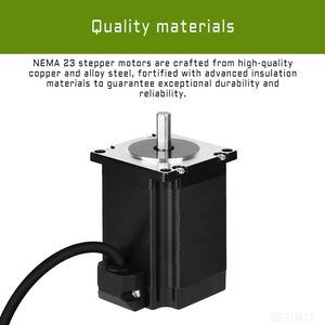 Mô-men xoắn cao 2300mnm (325.70oz.in) 4.2A 2.52V lưỡng cực tiêu chuẩn 2 Pha 4-Lead NEMA 23 lai động cơ bước - Product Image 4