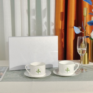 European Style Minimalist <b>Lily</b> of the Valley Bone China <b>Cup</b> and Saucer Set Hot Selling Ceramic Collection - Product Image 3