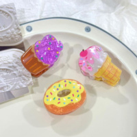 Jolie Barrette Pinces à Cheveux « Dessert » pour Filles : Donut, Cupcake, Glace, Petite Pince Simulation Amusante