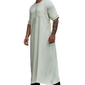 New Arabia modest fashion cheap muslim summer abaya eid collection for men kurta