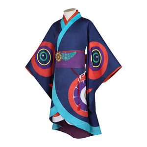 Disfraz <span class=keywords><strong>de</strong></span> Cosplay <span class=keywords><strong>de</strong></span> Vendedor <span class=keywords><strong>de</strong></span> Medicina <span class=keywords><strong>de</strong></span> Anime para Hombre Adulto, Kimono Azul o Peluca AOKG-199 - Product Image 4