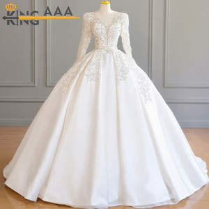 KINGAAA二手婚纱韩国时尚雪纺婚纱晚礼服白色二手服装穆斯林婚纱 - Product Image 1