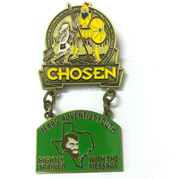 Épinglette personnalisée en alliage de zinc avec logo, pour la conférence Adventiste Camporee Pathfinder Club, émail souple