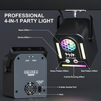 Portable 4 en 1 LED Projecteur Laser Night Club Disco Ball et effet de course de chevaux pour les lumières de DJ de scène de fête