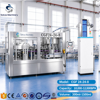 Ligne de production de machines de remplissage d'eau entièrement automatiques Sokos 24-24-8 pour l'embouteillage d'eau pure minérale
