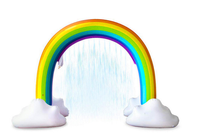 Jouets gonflables pour enfants arc-en-ciel arroseur d'eau Splash jouets pour enfants pelouse cour, arrière-cour
