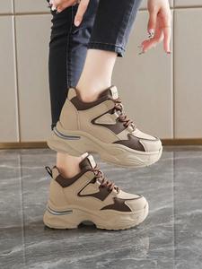 Zapatillas Deportivas de Tacón Oculto Estilo Vintage para Mujer, Plataforma de 8 cm, Zapatos Cómodos y Versátiles que Aumentan la Estatura, Ideales para Mujeres Pequeñas - Product Image 4