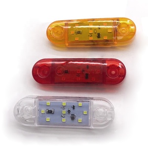 9V 30V màu đỏ hổ phách trắng 3.4 inch 9LED xe tải Trailer LED bên đánh dấu ánh sáng lần lượt đèn tín hiệu - Product Image 1