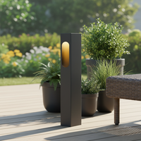 SOFIT BL-083 Modern Stil Elektrikli Peyzaj Alüminyum 7W COB LED H60cm Bahçe Lambası IP65 2700K Sıcak Beyaz 120 Işık Açısı Siyah