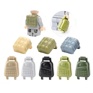 MOC Mini accessori soldato WW arma militare zaino attrezzatura Halter zaino figura parti blocchi giocattoli regali bambino