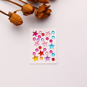 Autocollants en acrylique pailletés multicolores de forme carrée pour la décoration du <span class=keywords><strong>visage</strong></span> et des cheveux des enfants en DIY - Product Image 4