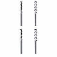 Fresa de carburo sólido para aluminio, 3 filos, broca de router CNC, cortador de fresado de alta velocidad