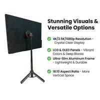 Moniteur portable de 16 pouces avec support magnétique, 1200P 2.5K 4K, écran non tactile, conçu pour ordinateur portable, pour le travail, les jeux et la vidéo
