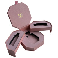 ROGOOD Coffret cadeau de parfum créatif en papier texturé emballé avec plusieurs compartiments pour emballage de parfum de luxe P2127