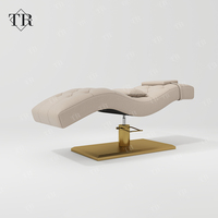 Turri Luxury Curved Eyelash Stretcher Stuhl Moderner Kosmetiker Stuhl Memory Foam Lash Bed Lifting Velvet Kunstleder