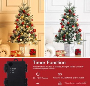 Nuevo Árbol de Navidad Artificial Preiluminado Bekis con Base de Copos de Nieve, Diseño Nevado, Material Plástico, Bayas - Product Image 2