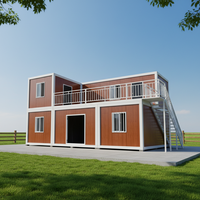 Maison conteneur de luxe à double étage, mobile et intégrée, pour usage résidentiel, commercial ou bureautique