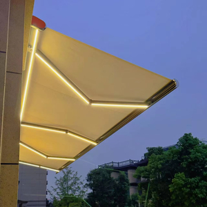 Auvent rétractable extérieur avec commande de moteur et lumière LED auvent de jardin parasol à cassette complète auvent - Product Image 2