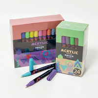 Bestationery – Lot de 36 marqueurs acryliques permanents pour art, peinture, graffiti, résistants à l'eau