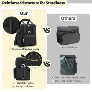 <b>Insulated</b> <b>Lunch</b> Bag <b>Lunch</b> <b>Box</b> for Men and Woman Double Deck Reusable <b>Lunch</b> Bag for Women Tote Cooler Bag - Product Image 3