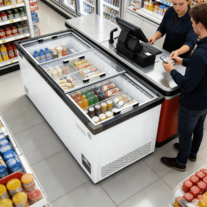 Congélateur coffre combiné pour îlot, congélateur commercial pour supermarché, réfrigérateurs et congélateurs pour îlot, réfrigérateur pour épicerie - Product Image 4