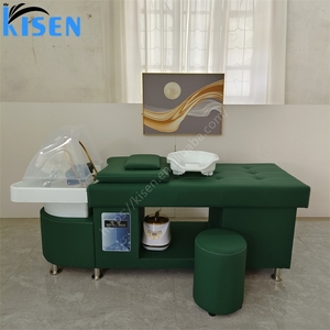 KISEN New Color Hair Washing Massage Chair Shampoo <b>Bed</b> Spa Head Water Therapy Shampoo <b>Bed</b> with Steamer for Sale - Product Image 1