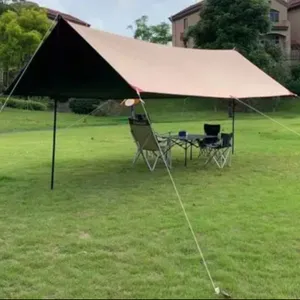 Großer Freiluft-Vordach Camping Picknick Angeln Sonnenblende regenfestes Zelt für Reisen rechteckiges Vordach