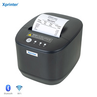 Printer Label Thermal Xprinter XP-Q833L Printer Barcode Populer 80mm Antarmuka USB LAN Printer Stiker Logo