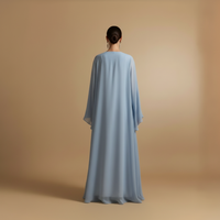 Abaya brodée ouverte sur le devant, ensemble deux pièces 2026 – Nouvelle collection élégante, vente en gros, Abaya de luxe personnalisée de Dubaï pour femmes musulmanes, pour la prière