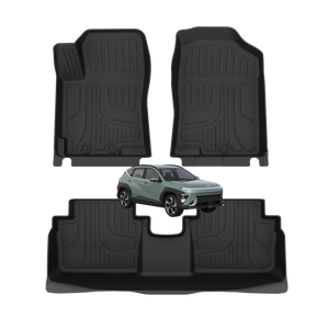Tapetes para Auto para Todo Clima, Tipo Bandeja 3D TPE, Termoformados, de Goma, para Hyundai <span class=keywords><strong>Kona</strong></span> SX2 Híbrido 2023-2024 - Product Image 1