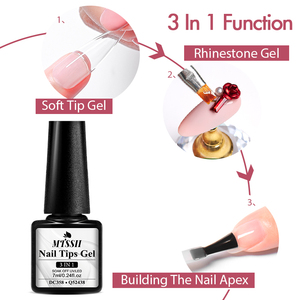 <span class=keywords><strong>Mtssii</strong></span> เล็บต่อเล็บแบบใส3 in 1ขนาด7มล. ศิลปะการทำเล็บแบบโปร่งใสกาวทาเล็บเจล - Product Image 5