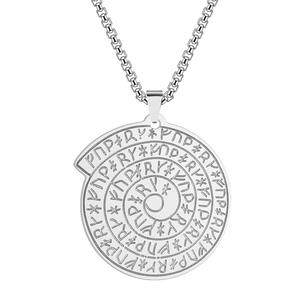 BASQUESUN-Colgante de acero inoxidable con brújula vikinga, joyería, Futhark <span class=keywords><strong>runas</strong></span> - Product Image 3