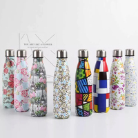 Thermos en acier inoxydable 304/201, capacité de 18 oz, écologique, léger, pour le camping, design personnalisé imprimé en couleur, logo, emballé dans une boîte