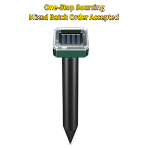 Répulsif à <span class=keywords><strong>ultrasons</strong></span> solaire étanche en ABS avec sonnerie pour jardin potager et cour arrière - En stock - Product Image 1